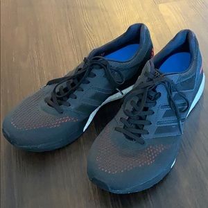 Adidas boost black and red men’s running shoes